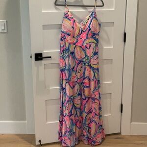 Lilly Pulitzer Pink and Blue Maxi Dress